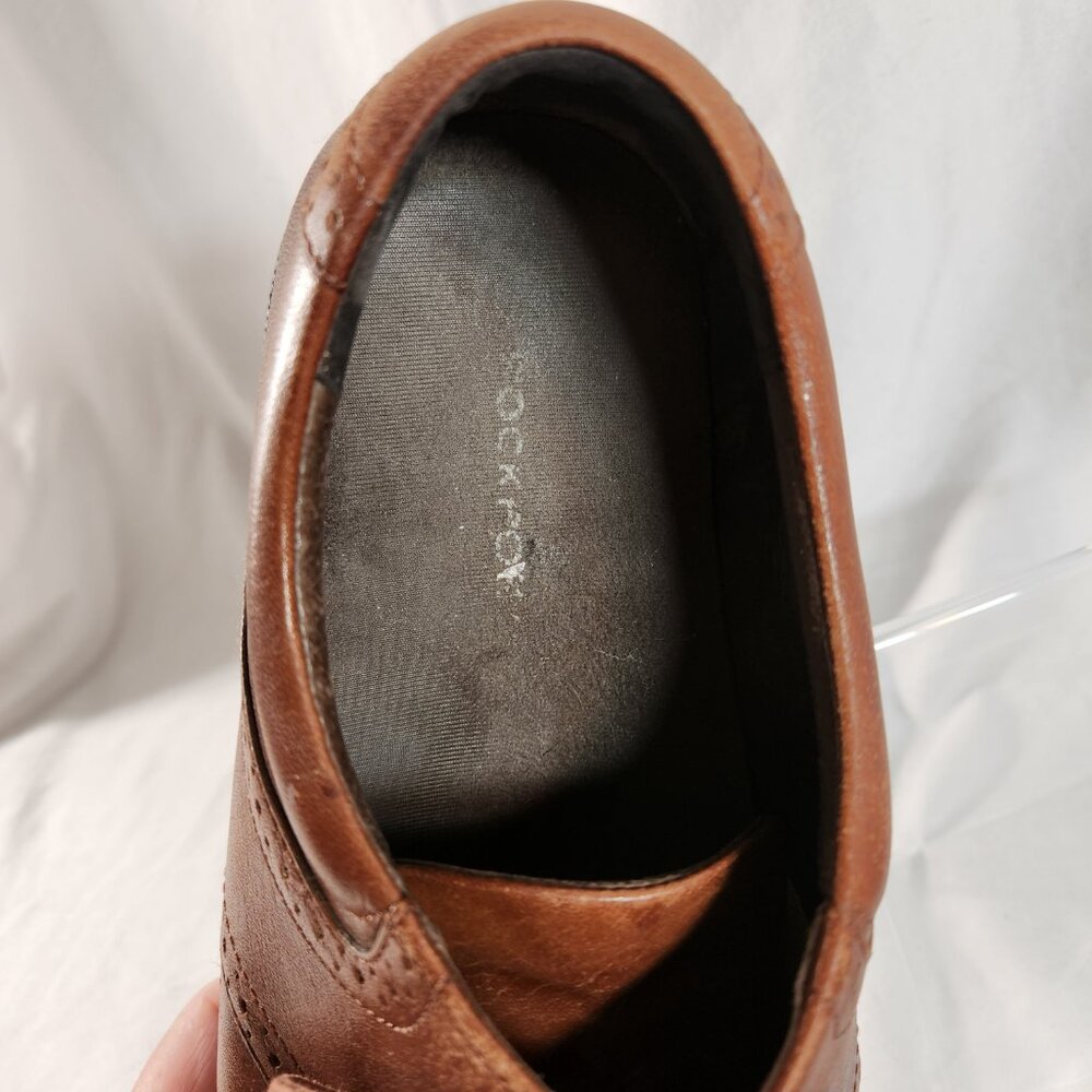 ROCKPORT APM2030 F PLAIN TOE OXFORDS BROWN LEATHER LACE UP MEN'S SHOES 11 M - Picture 6 of 16